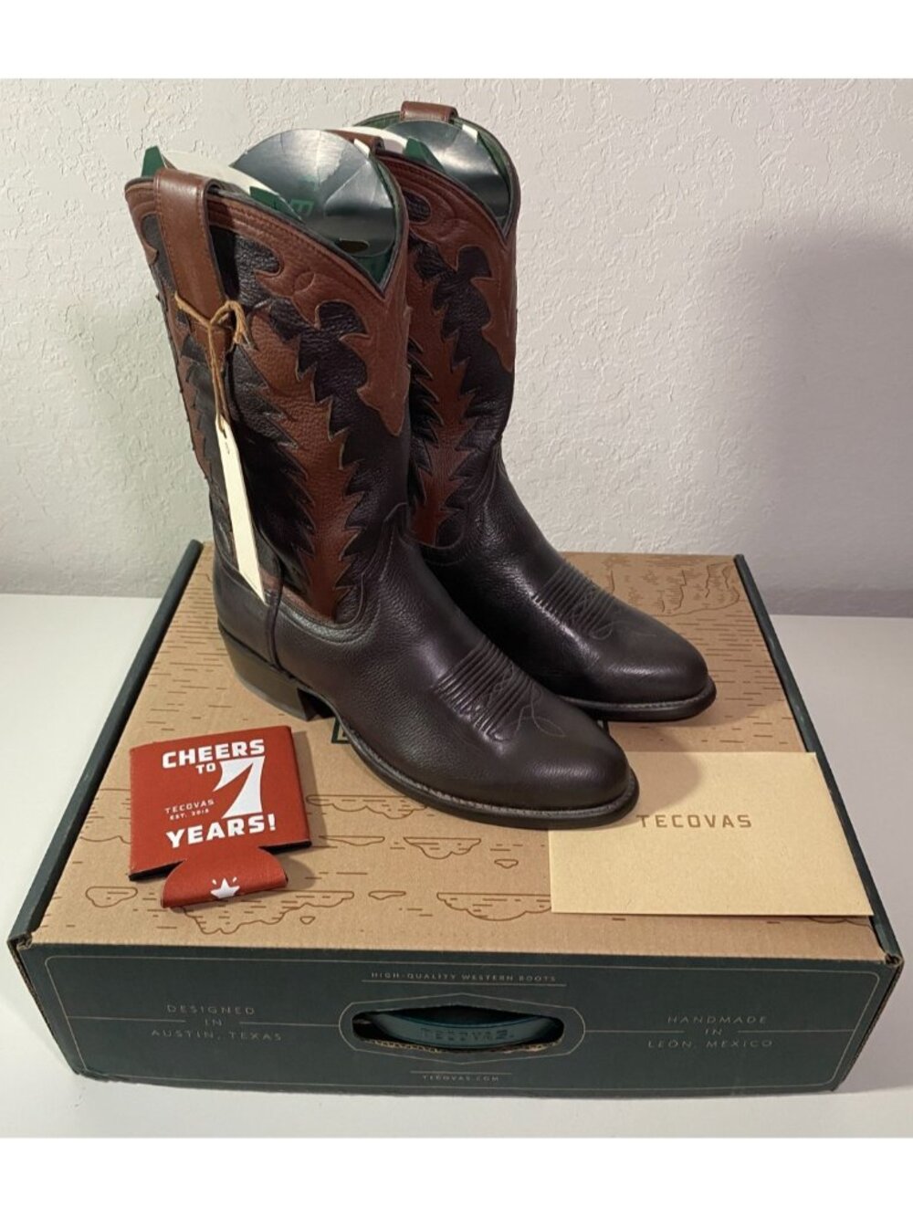 Tecovas Birthday Boot VII Limited Ed. Western Cowboy Boots Dark Chocolate Deer